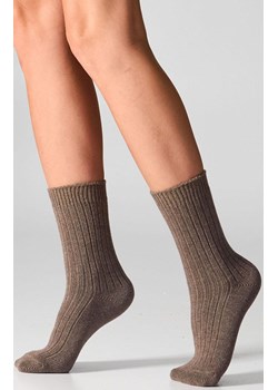 Skarpetki damskie z wełną merynosów i kaszmirem kawowe SCM26, Kolor kawowy, Rozmiar 36-40, LEGS ze sklepu Primodo w kategorii Skarpetki damskie - zdjęcie 187322856