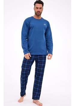Bawełniana piżama męska Denali 2 124/306, Kolor niebieski-kratka, Rozmiar L, Cornette ze sklepu Intymna w kategorii Piżamy męskie - zdjęcie 187323907