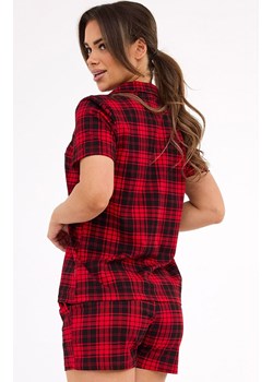 Rozpinana piżama damska w kratę Tracy 2 346/424, Kolor czerwony-kratka, Rozmiar 2XL, Cornette ze sklepu Intymna w kategorii Piżamy damskie - zdjęcie 187323929