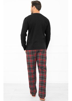 Długa bawełniana piżama męska grafitowa Rusoli, Kolor grafitowo-czerwony, Rozmiar M, Italian Fashion ze sklepu Intymna w kategorii Piżamy męskie - zdjęcie 187324276