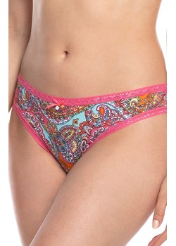 Kolorowe figi damskie mini bikini z koronką 2-pack L-1524MB, Kolor kolorowy-wzór, Rozmiar L, LAMA ze sklepu Intymna w kategorii Majtki damskie - zdjęcie 187324305