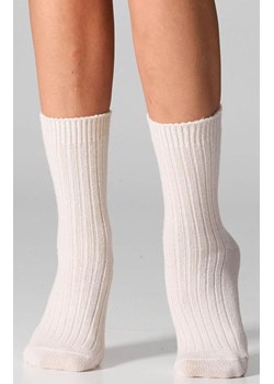 Skarpetki damskie z wełną merynosów i kaszmirem mleczne SCM26, Kolor mleczny, Rozmiar 36-40, LEGS ze sklepu Intymna w kategorii Skarpetki damskie - zdjęcie 187324376