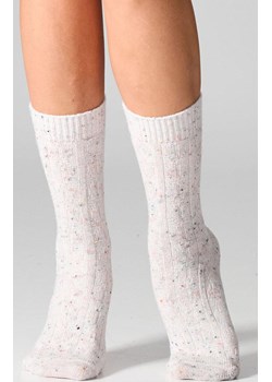 2-pack skarpetki damskie z wełną biało-szare W27 Wool Dots, Kolor biały-szary melanż, Rozmiar 36-41, LEGS ze sklepu Intymna w kategorii Skarpetki damskie - zdjęcie 187324387