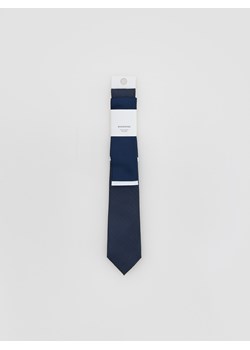 Reserved - Krawat z poszetką - granatowy ze sklepu Reserved w kategorii Krawaty - zdjęcie 187325637
