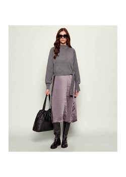 BOSS BLACK Satynowa sukienka 2w1 Flalina | z dodatkiem wełny i kaszmiru - id: BB255W000039022 - marki BOSS HUGO BOSS - 187327178 BOSS BLACK Satynowa sukienka 2w1 Flalina | z dodatkiem wełny i kaszmiru ze sklepu Gomez Fashion Store w kategorii Sukienki - zdjęcie 187327178