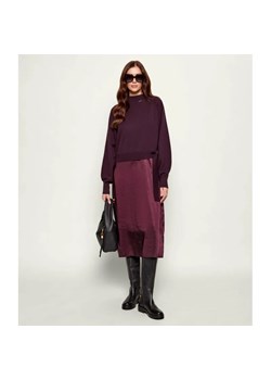 BOSS BLACK Satynowa sukienka 2w1 Flalina | z dodatkiem wełny i kaszmiru ze sklepu Gomez Fashion Store w kategorii Sukienki - zdjęcie 187328005