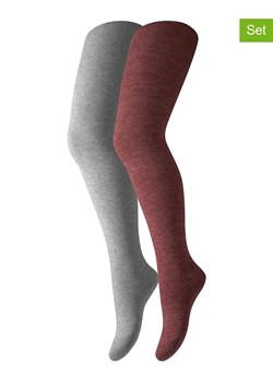 s.Oliver Rajstopy (2 pary) w kolorze czerwono-szarym ze sklepu Limango Polska w kategorii Rajstopy dziecięce - zdjęcie 187328186