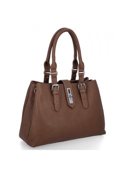 Elegacka Torebka Damska 3 Komory firmy Herisson 22R527 Ziemista ze sklepu PaniTorbalska w kategorii Kuferki - zdjęcie 187328567