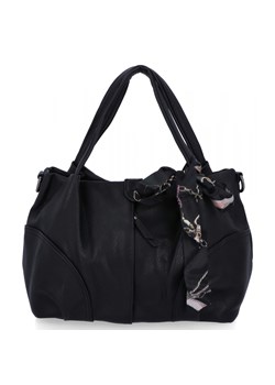 Uniwersalna Torebka Damska Shopper Bag firmy Herisson 15B6038 Czarna ze sklepu PaniTorbalska w kategorii Torby Shopper bag - zdjęcie 187328625