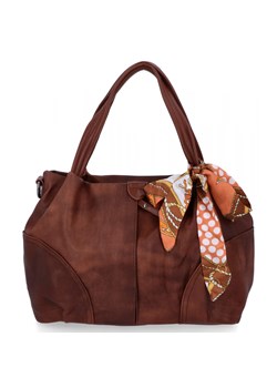 Uniwersalna Torebka Damska Shopper Bag firmy Herisson 15B6038 Brązowa ze sklepu PaniTorbalska w kategorii Torby Shopper bag - zdjęcie 187328645