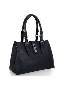 Elegacka Torebka Damska 3 Komory firmy Herisson 22R527 Czarna ze sklepu PaniTorbalska w kategorii Kuferki - zdjęcie 187328799