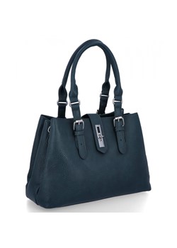 Elegacka Torebka Damska 3 Komory firmy Herisson 22R527 Morska ze sklepu PaniTorbalska w kategorii Kuferki - zdjęcie 187328806