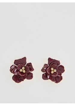 Reserved - Kolczyki w kształcie kwiatów - bordowy ze sklepu Reserved w kategorii Kolczyki - zdjęcie 187328999