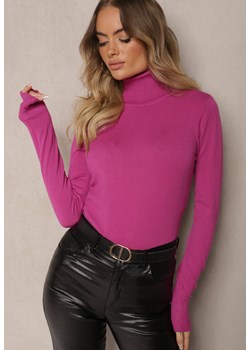 Ciemnoróżowy Golf Sweterkowy z Domieszką Kaszmiru Zaivanna ze sklepu renee.pl w kategorii Swetry damskie - zdjęcie 187329848