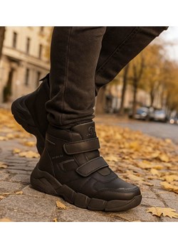 Ocieplane chłopięce półbuty na rzepy /D5-2 18464 T285/ ze sklepu Pantofelek24.pl w kategorii Buty zimowe dziecięce - zdjęcie 187330049