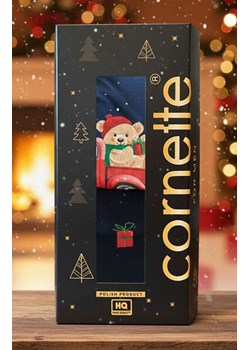 2-pack świąteczne bokserki i skarpetki męskie Gift 914/01, Kolor granatowy-wzór, Rozmiar 2XL, Cornette ze sklepu Primodo w kategorii Majtki męskie - zdjęcie 187330346
