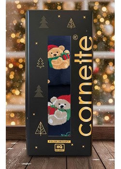 2-pack świąteczne bokserki i skarpetki męskie Teddy 914/02, Kolor granatowy, Rozmiar 2XL, Cornette ze sklepu Primodo w kategorii Majtki męskie - zdjęcie 187330355