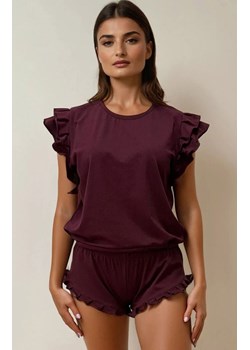 Krótka piżama damska w kolorze burgundowym Lulu 2, Kolor burgund, Rozmiar XS, DKaren ze sklepu Primodo w kategorii Piżamy damskie - zdjęcie 187330368