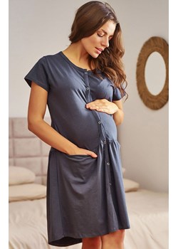 Doctor Nap rozpinana koszulka nocna TCB.9445.GRAPHITE, Kolor grafitowy, Rozmiar S, Doctor Nap ze sklepu Primodo w kategorii Bielizna ciążowa - zdjęcie 187330397