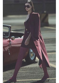 Żakardowe rajstopy w serca bordowe Cherie 60 DEN, Kolor bordowy, Rozmiar 3, Gabriella ze sklepu Primodo w kategorii Rajstopy - zdjęcie 187330468