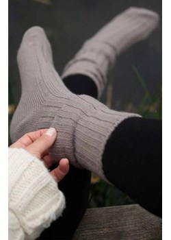 Wełniane skarpetki damskie latte SW069, Kolor latte, Rozmiar 35-38, Gabriella ze sklepu Primodo w kategorii Skarpetki damskie - zdjęcie 187330487