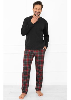 Długa bawełniana piżama męska grafitowa Rusoli, Kolor grafitowo-czerwony, Rozmiar M, Italian Fashion ze sklepu Primodo w kategorii Piżamy męskie - zdjęcie 187330627