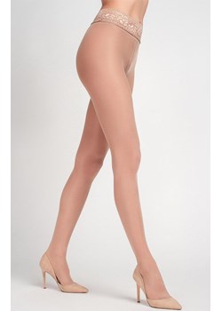Rajstopy damskie z koronkowym pasem naturalne 2640 40 DEN, Kolor naturalny, Rozmiar 2, LEGS ze sklepu Primodo w kategorii Rajstopy - zdjęcie 187330675