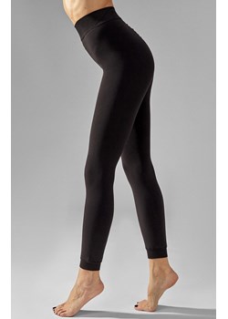 Czarne legginsy termiczne z ciepłym futerkiem od wewnątrz 665 Thermo, Kolor czarny, Rozmiar S/M, LEGS ze sklepu Primodo w kategorii Spodnie damskie - zdjęcie 187330696