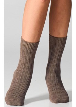 Skarpetki damskie z wełną merynosów i kaszmirem kawowe SCM26, Kolor kawowy, Rozmiar 36-40, LEGS ze sklepu Primodo w kategorii Skarpetki damskie - zdjęcie 187330709