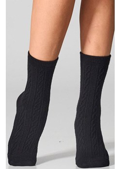 2-pack czarne skarpetki damskie z fakturą warkocza WC28 Velvet, Kolor czarny, Rozmiar 36-40, LEGS ze sklepu Primodo w kategorii Skarpetki damskie - zdjęcie 187330729