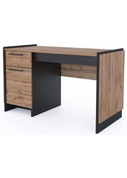 Biurko z szufladą i szafką dąb wotan + czarny T3-A61 ze sklepu Edinos.pl w kategorii Biurka i sekretarzyki - zdjęcie 187330969