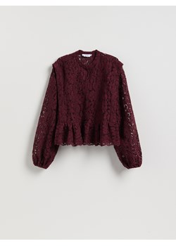 Reserved - Koszula ze strukturalnej tkaniny - bordowy ze sklepu Reserved w kategorii Koszule damskie - zdjęcie 187331249