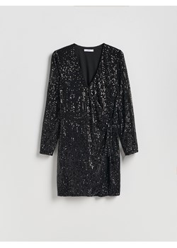 Reserved - Cekinowa sukienka mini - czarny ze sklepu Reserved w kategorii Sukienki - zdjęcie 187331275