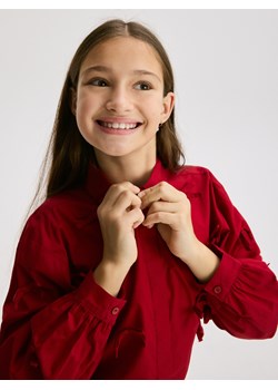 Reserved - Krótka koszula z kokardkami - czerwony ze sklepu Reserved w kategorii Bluzki dziewczęce - zdjęcie 187331559