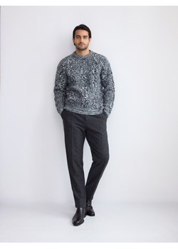 Reserved - Wełniany sweter o warkoczowym splocie - wielobarwny ze sklepu Reserved w kategorii Swetry męskie - zdjęcie 187331596