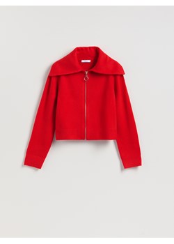 Reserved - Sweter z zapięciem na zamek - czerwony ze sklepu Reserved w kategorii Swetry damskie - zdjęcie 187331616