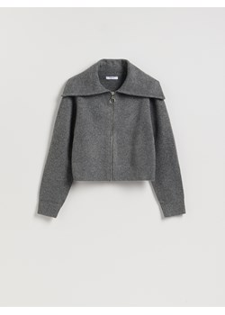 Reserved - Sweter z zapięciem na zamek - ciemnoszary ze sklepu Reserved w kategorii Swetry damskie - zdjęcie 187331618