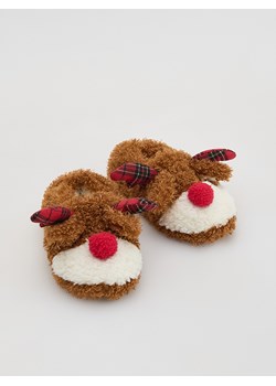 Reserved - Pluszowe kapcie renifery - brązowy ze sklepu Reserved w kategorii Zabawki - zdjęcie 187331657