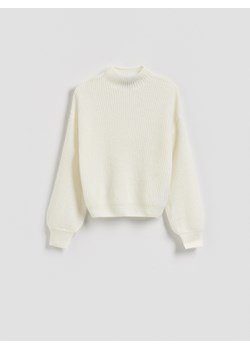 Reserved - Sweter z wełną - złamana biel ze sklepu Reserved w kategorii Swetry damskie - zdjęcie 187331659