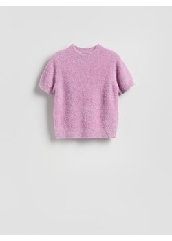 Reserved - Sweter z metaliczną nitką - różowy ze sklepu Reserved w kategorii Swetry damskie - zdjęcie 187331719