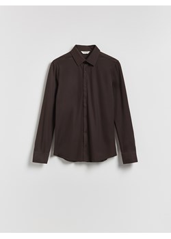 Reserved - Gładka koszula super slim fit - brązowy ze sklepu Reserved w kategorii Koszule męskie - zdjęcie 187331737