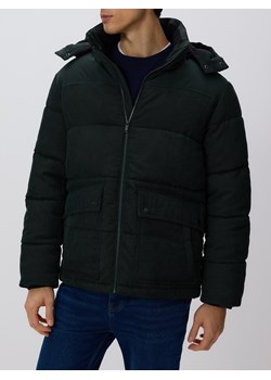 Reserved - Sztruksowa kurtka z kapturem - ciemnozielony ze sklepu Reserved w kategorii Kurtki męskie - zdjęcie 187331879