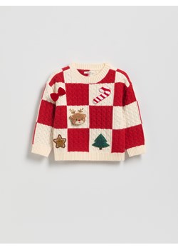 Reserved - Świąteczny sweter z aplikacją - wielobarwny ze sklepu Reserved w kategorii Swetry dziewczęce - zdjęcie 187331908
