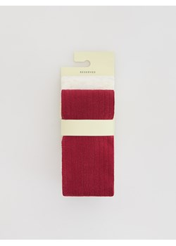 Reserved - Wzorzyste rajstopy 2 pack - intenstywna czerwień ze sklepu Reserved w kategorii Rajstopy dziecięce - zdjęcie 187331958