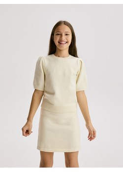 Reserved - Dzianinowa spódnica - złamana biel ze sklepu Reserved w kategorii Swetry dziewczęce - zdjęcie 187331968