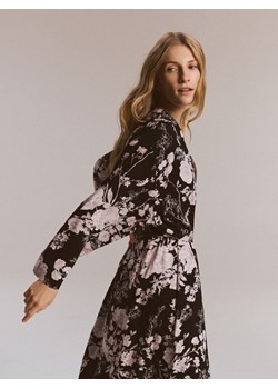 Reserved - Wzorzysty szlafrok z wiskozy - czarny ze sklepu Reserved w kategorii Szlafroki damskie - zdjęcie 187332039