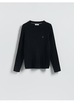 Reserved - Sweter ze świątecznym wzorem - czarny ze sklepu Reserved w kategorii Swetry męskie - zdjęcie 187332087