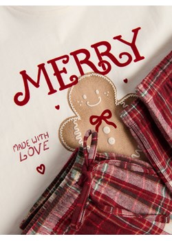 Reserved - Piżama ze świątecznym motywem - czerwony ze sklepu Reserved w kategorii Piżamy damskie - zdjęcie 187332108