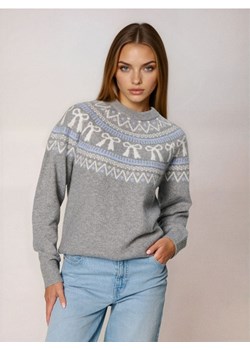 Sinsay - Sweter z motywem świątecznym z domieszką wełny - szary ze sklepu Sinsay w kategorii Swetry damskie - zdjęcie 187333187