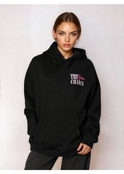 Sinsay - Bluza hoodie z nadrukiem na plecach - czarny ze sklepu Sinsay w kategorii Bluzy damskie - zdjęcie 187333215
